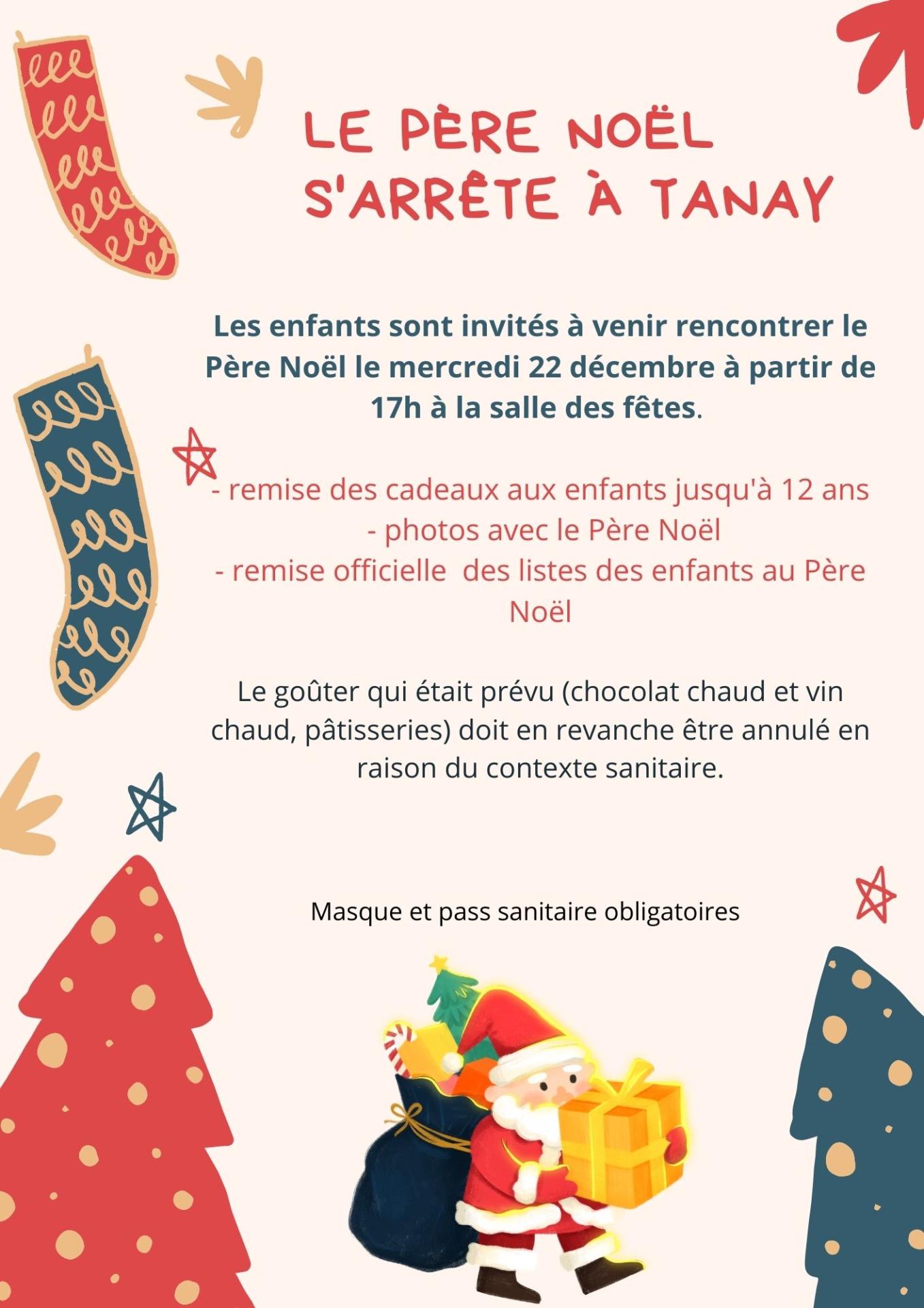 affiche venue du père noel à tanay