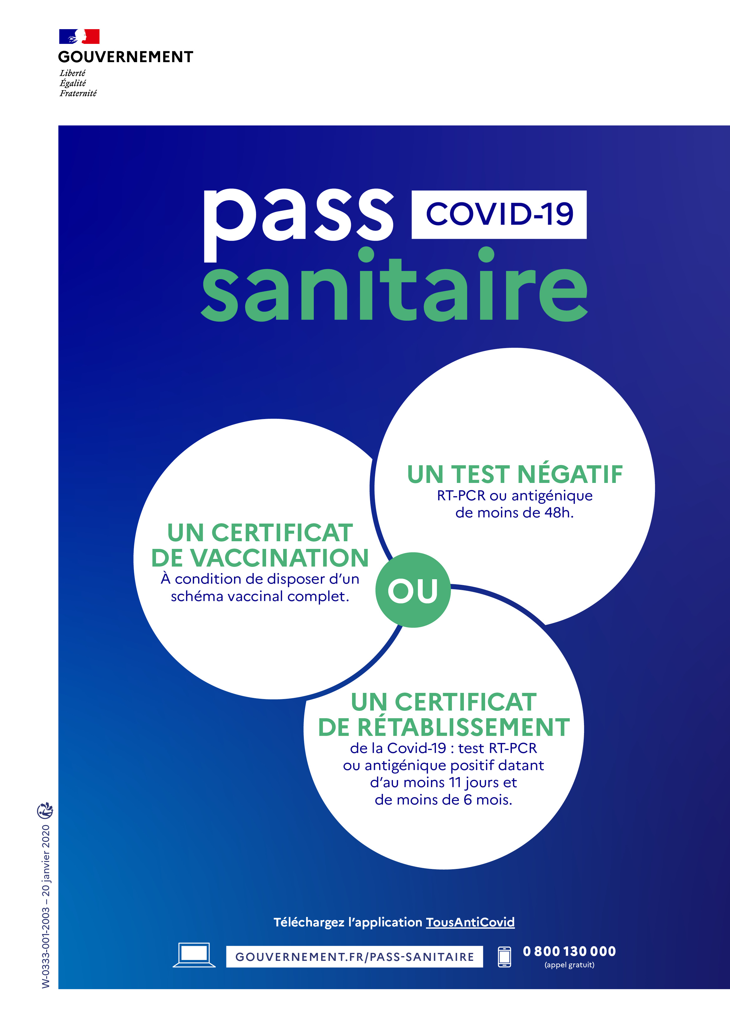 affiche pass sanitaire