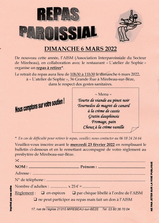 affiche repas paroissial